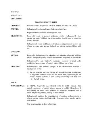 Essential Elements of a Comprehensive Brief