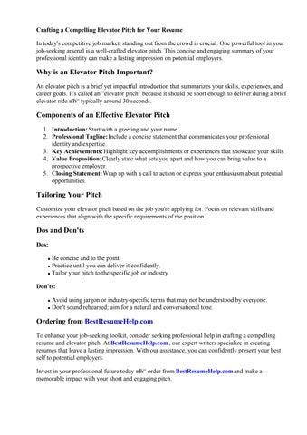 Key Elements of an Engaging Brief